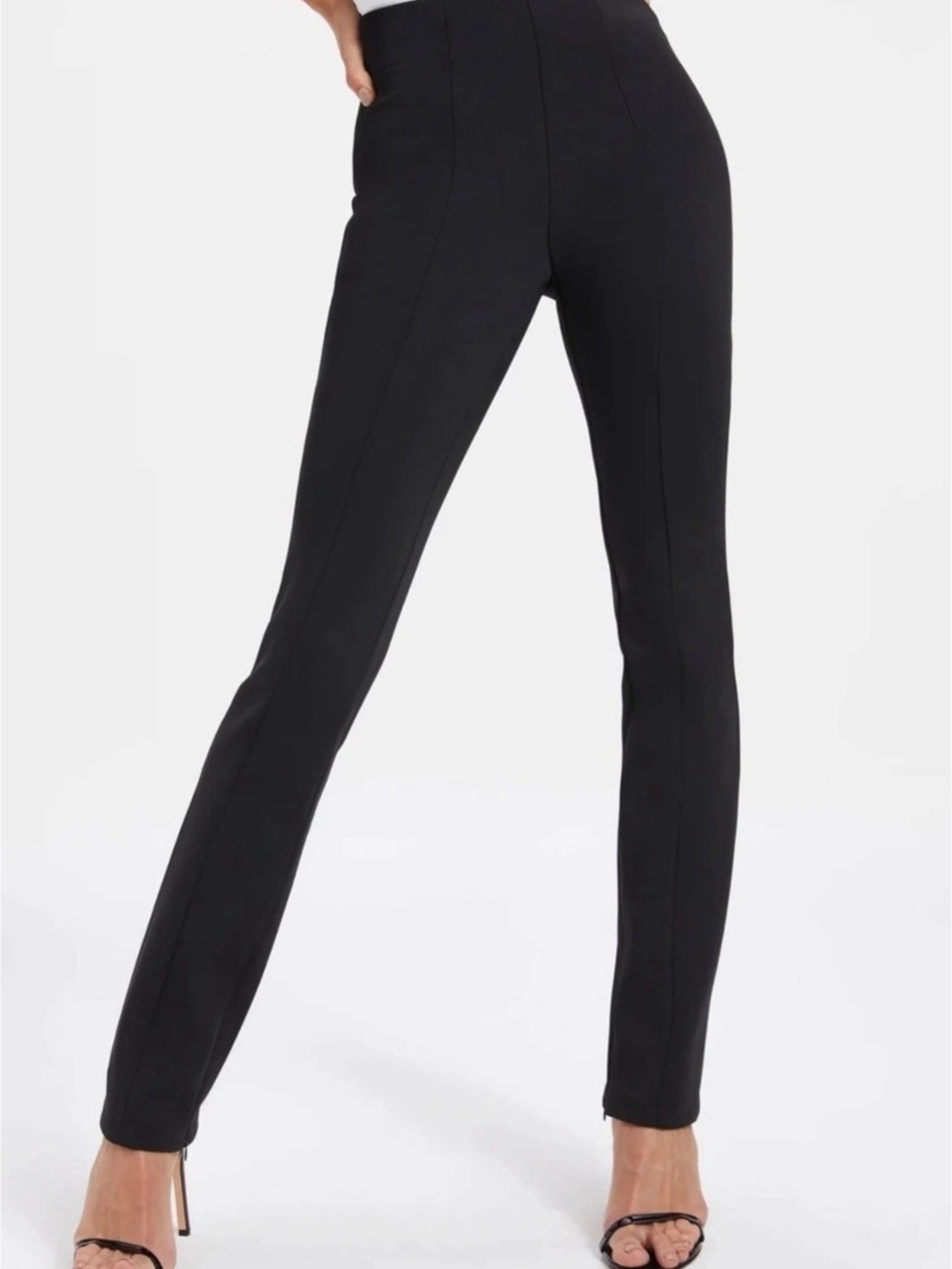 Good American Good Waist Scuba Pants Skinny Black Size 1 (small)